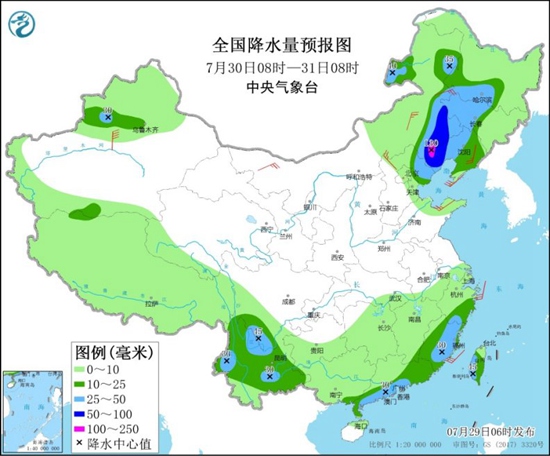                     京津冀等地有强降雨 西南地区高温增多                    2