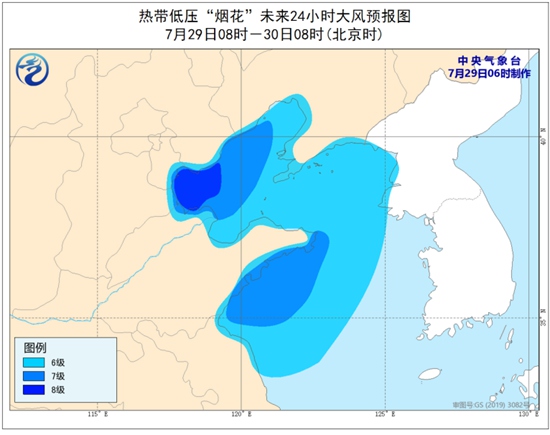                     “烟花”减弱后的热带低压将进入山东 津冀鲁部分地区有大暴雨                    2