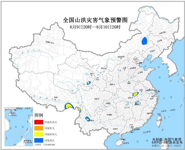                     安徽河南等7省区局地发生山洪灾害可能性较大                    1