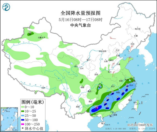                     较强降雨强对流将影响江南华南 北方气温仍低迷                    1