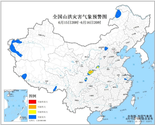                     四川陕西甘肃等地部分地区发生山洪灾害可能性较大                    1