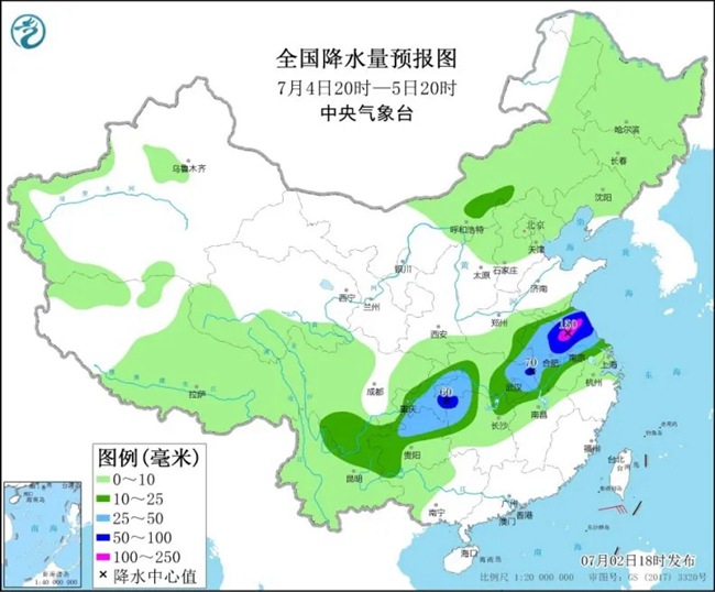                     强降雨中心北抬！长江中下游沿线仍有暴雨 但这些地方即将雨过天晴                    3