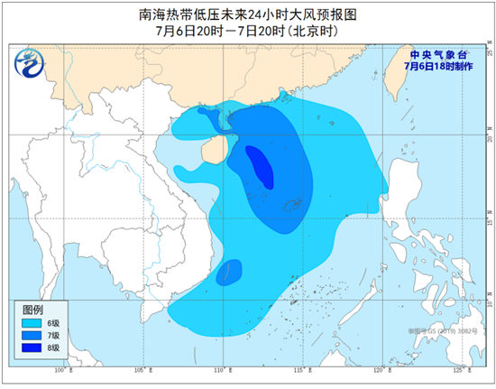                     台风预警！南海热带低压将于明日上午在海南沿海登陆                    2