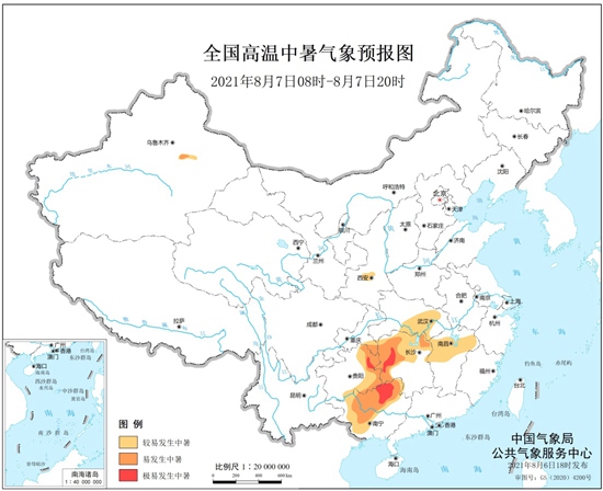                     健康气象预报：湖南贵州广西局部地区极易发生中暑                    1