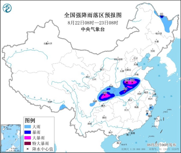                    暴雨橙色预警！四川重庆河南部分地区有大暴雨 河南局地特大暴雨                    1