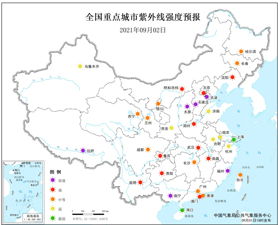                     健康气象预报：浙江广东等部分地区较易发生中暑                    2