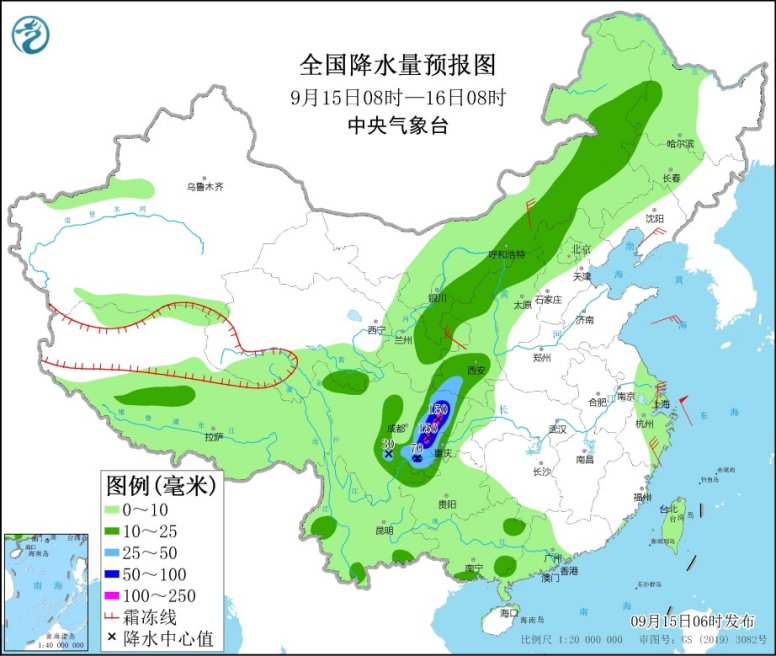                     四川盆地等地强降雨又登场 南方高温范围缩减                    1